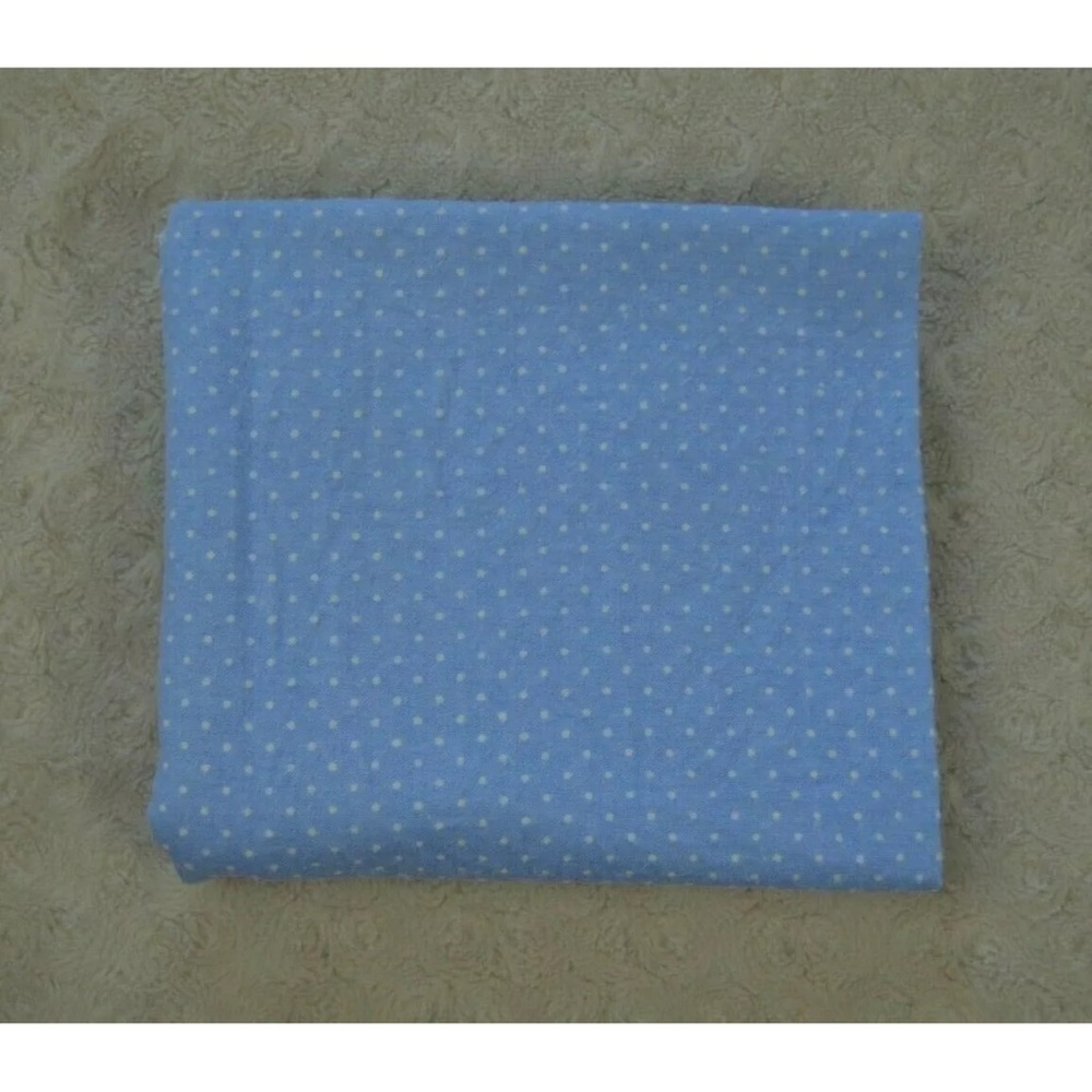 Garanimals Blue White Polka Dots Baby Receiving Blanket Flannel Cotton